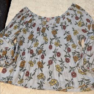 Elegant Floral Off-Shoulder Blouse